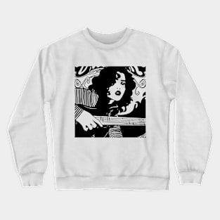 stylish design, guitar girl Crewneck Sweatshirt